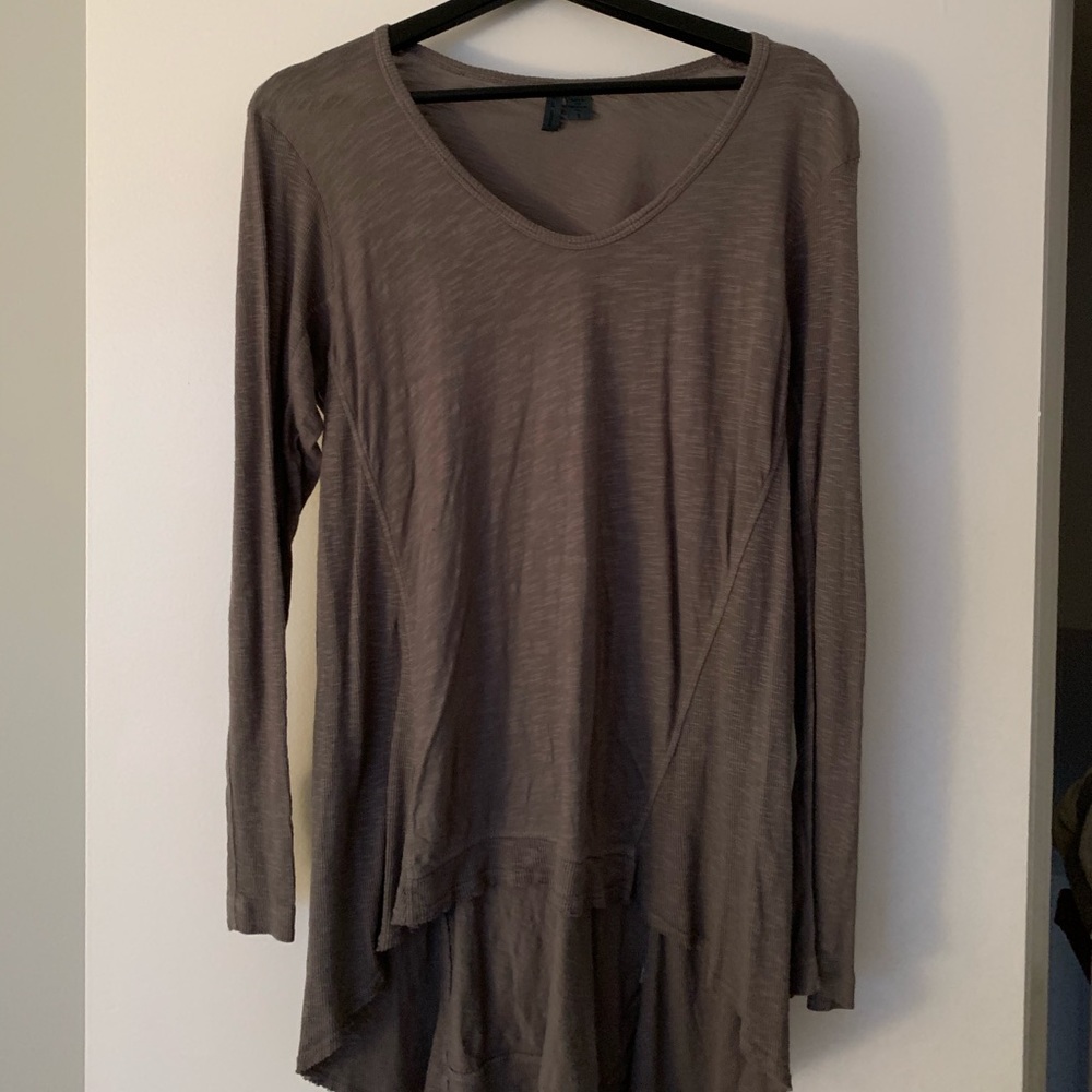 Anthropologie Grey Swing Top
